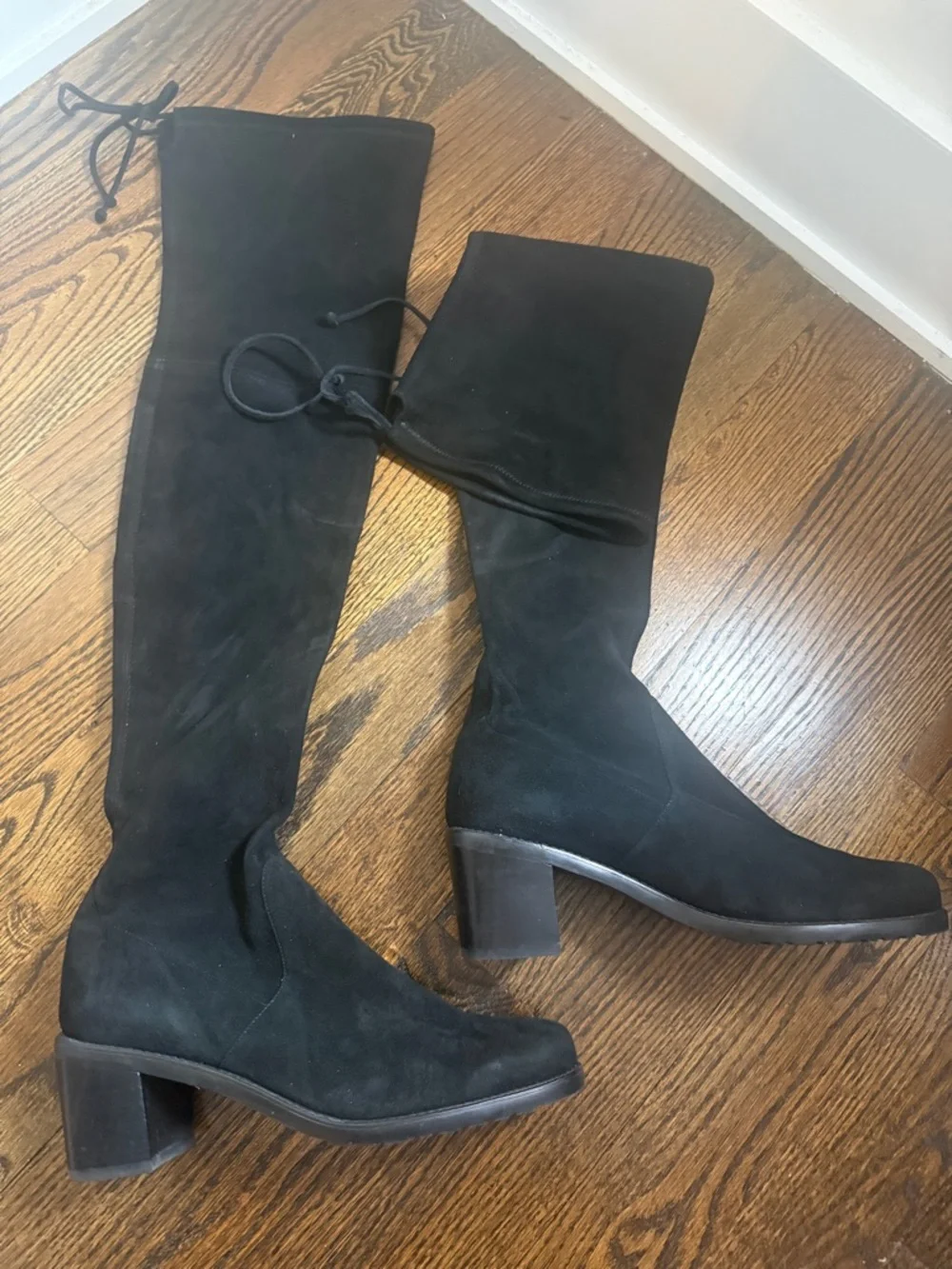 Stuart Weitzman Black Over-the-Knee TIELAND OVER-THE-KNEE BOOT Sz 11